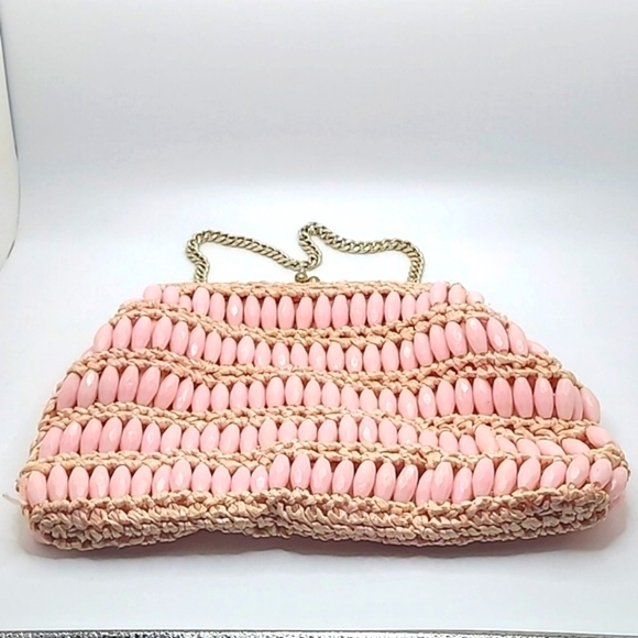 Handmade Pink Beaded Handbag - Picture 4 of 12